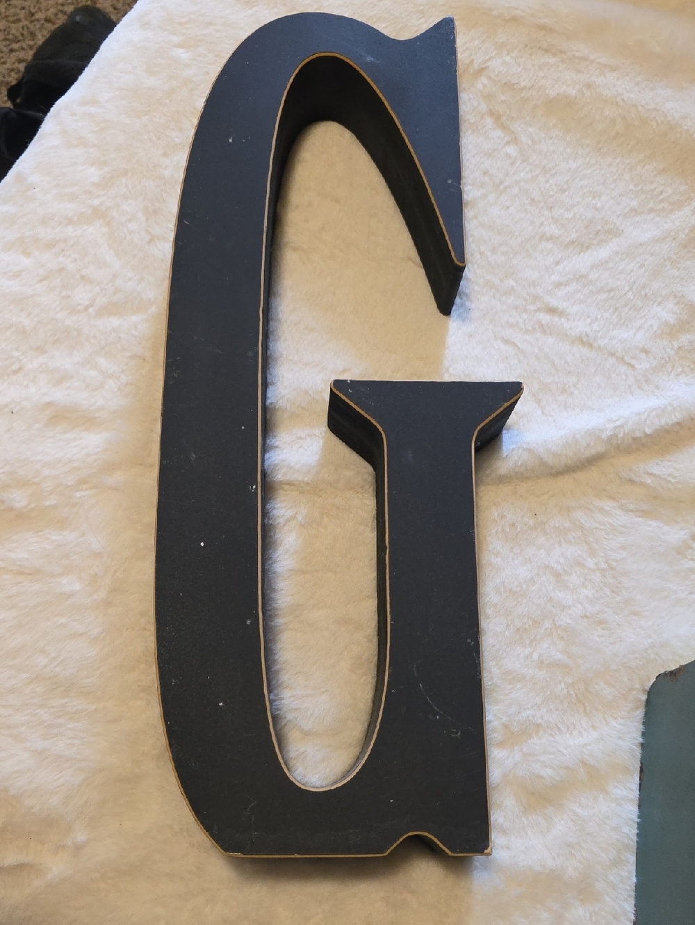 Large Black Decorative Letter G Wall Accent - Unbranded